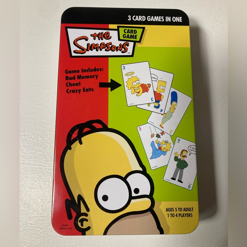 NEW THE SIMPSONS CARD GAME COLLECTORS ITEM IN METAL BOX